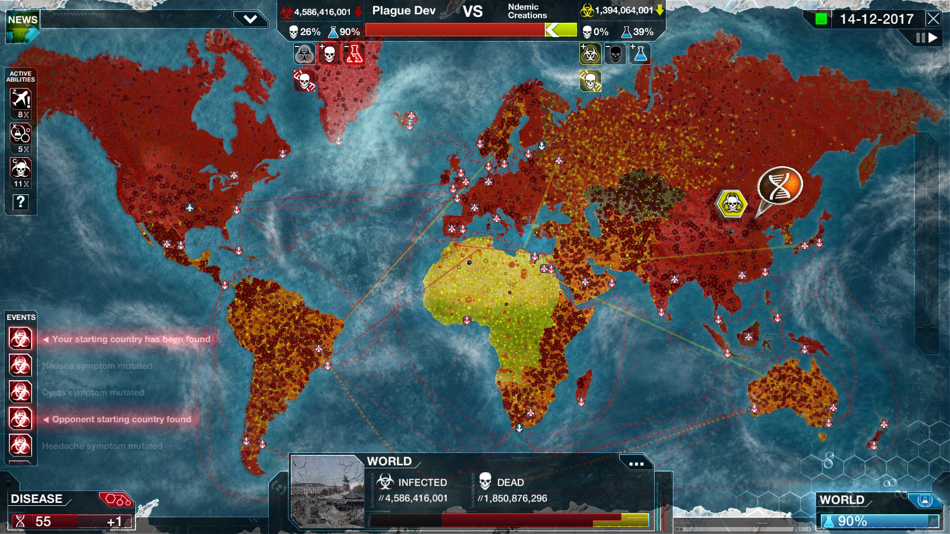 Plague Inc: Evolved 攻略画面