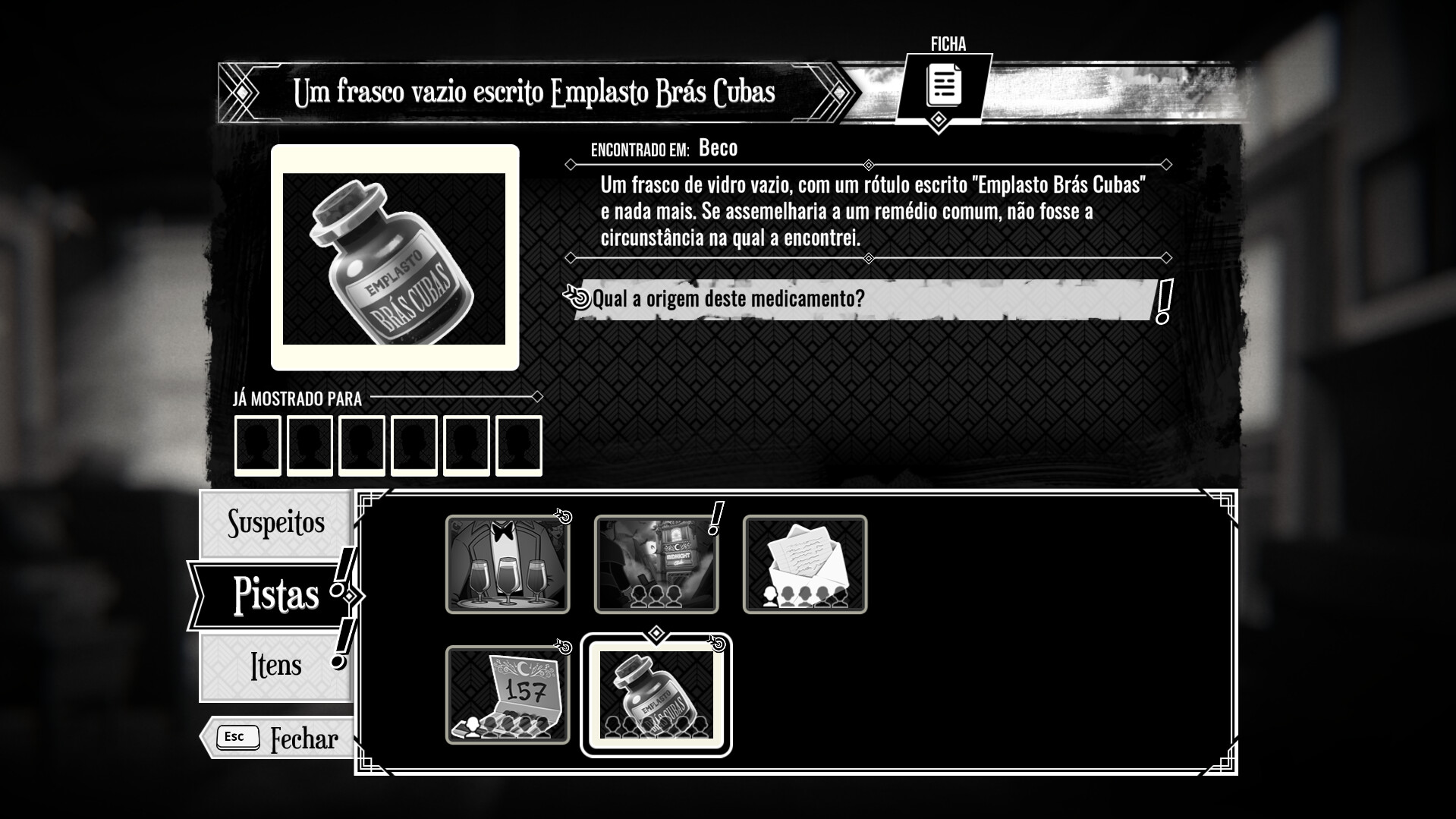 Screenshot de A Investigação Póstuma