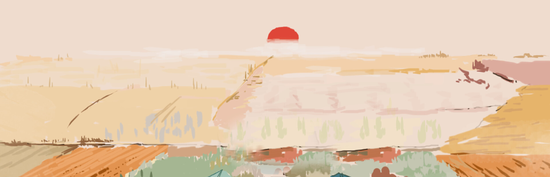 Sunny village