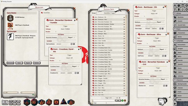Fantasy Grounds - D&D Player's Handbook - Syrinscape Sound Link Pack