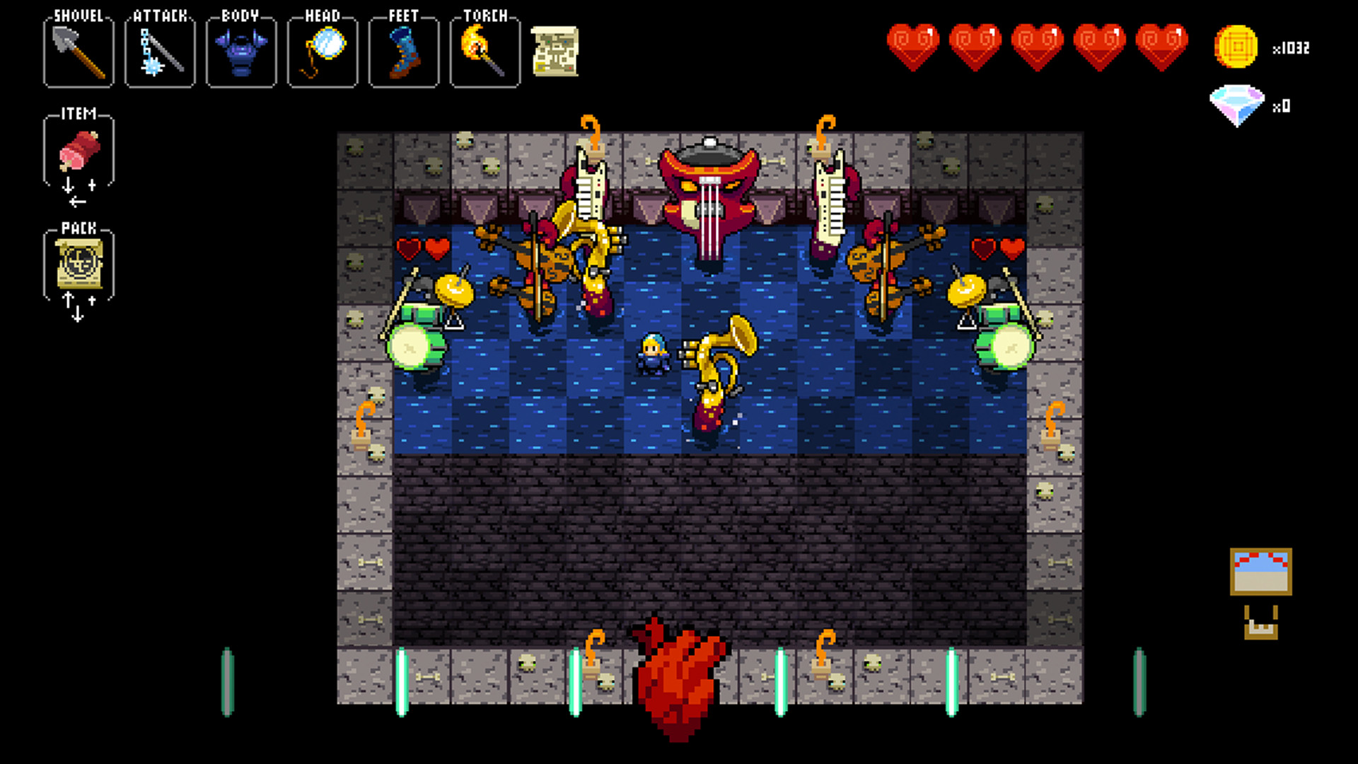 screenshot of Crypt of the NecroDancer 3