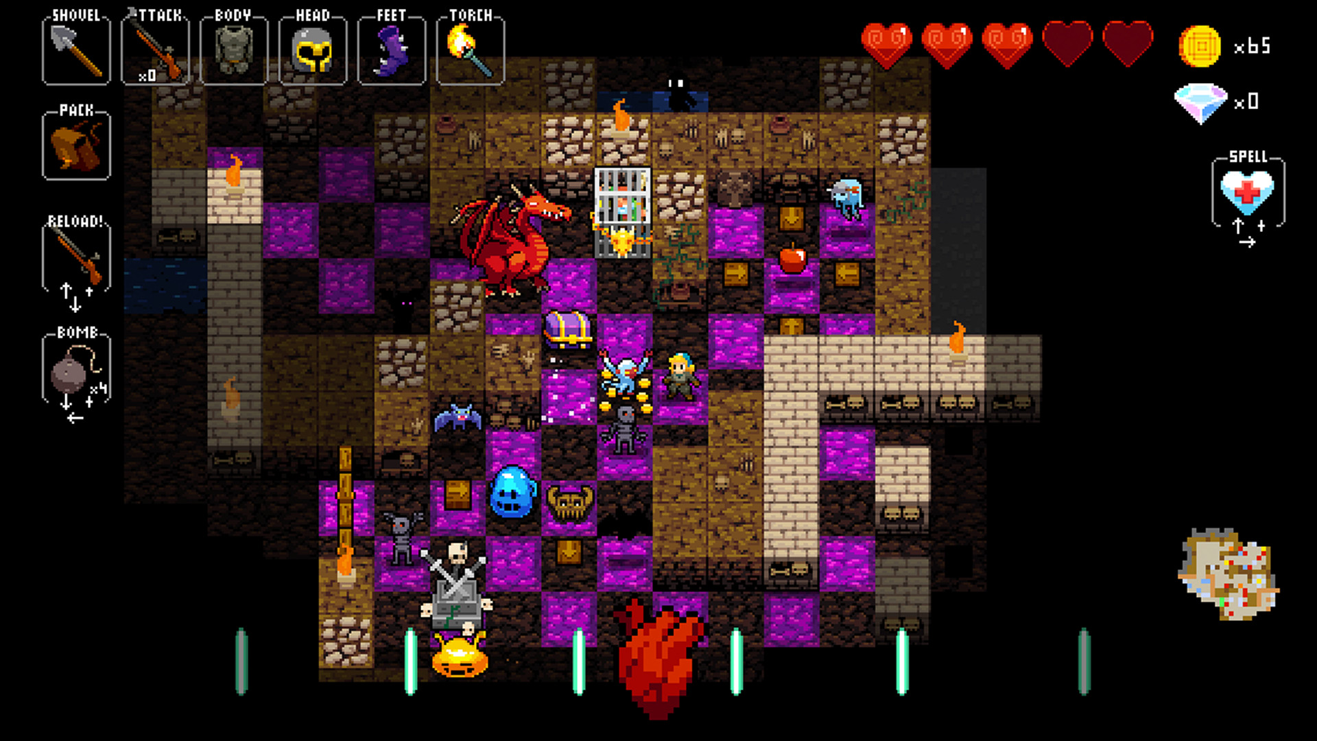 screenshot of Crypt of the NecroDancer 2