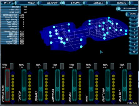 Screenshot z Artemis Spaceship Bridge Simulator