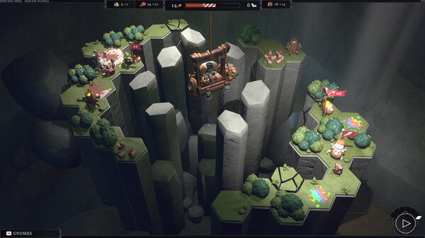 Screenshot of EcoGnomix gameplay showing in-action mechanics