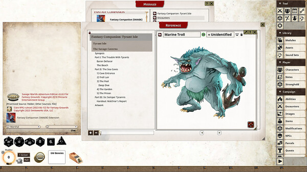Fantasy Grounds - The Savage Caverns of Tyrant Isle Fantasy Adventure