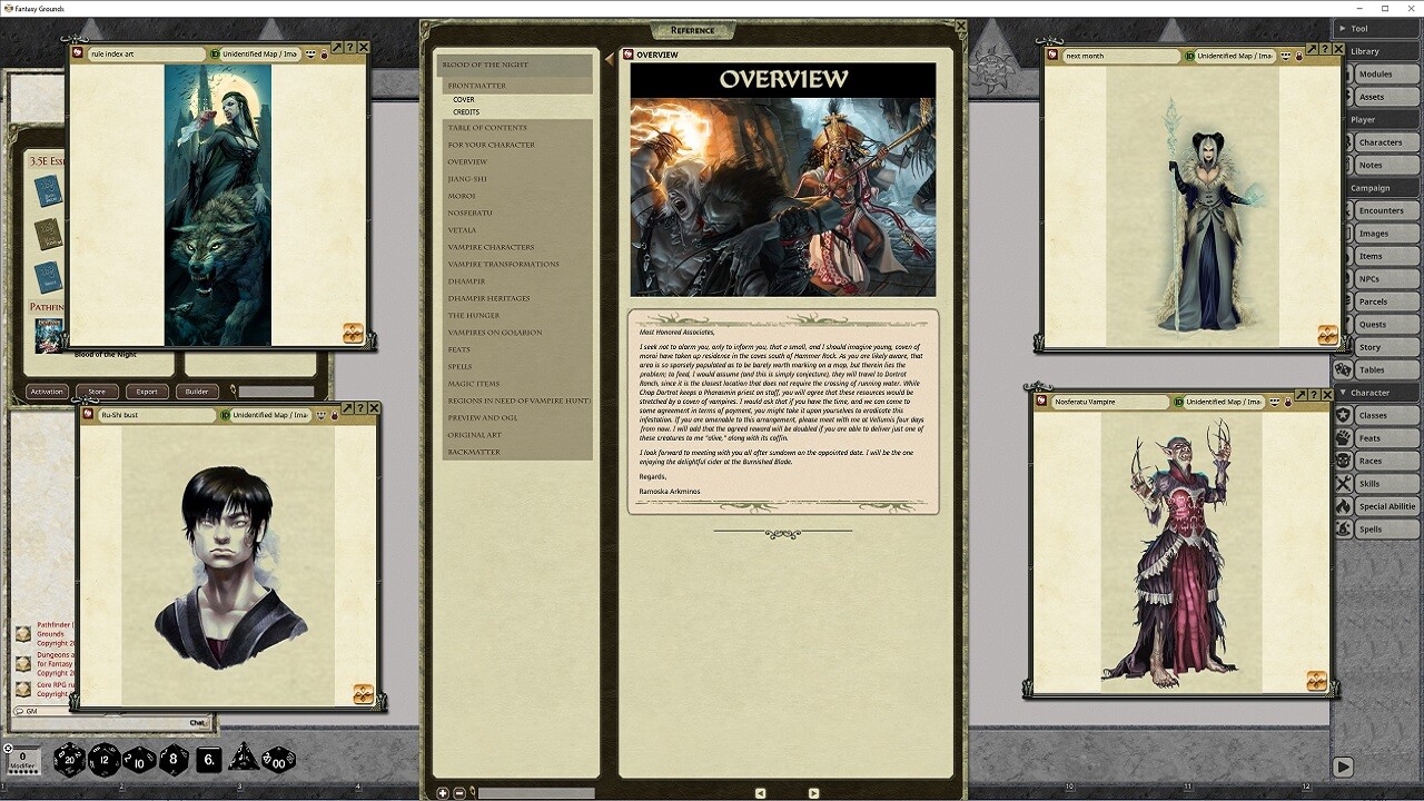 Fantasy Grounds - Pathfinder RPG - Pathfinder Player Companion: Blood of the Nightのスクリーンショット 1