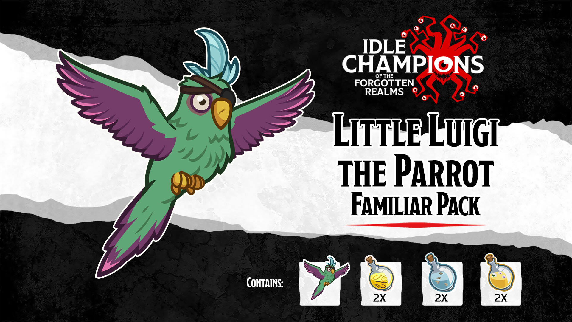 Idle Champions - Little Luigi the Parrot Familiar Pack Featured Screenshot #1