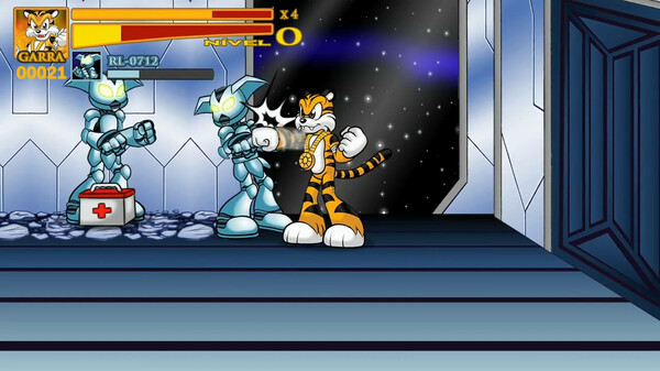 Screenshot of Zero Medal - The Galaxy Champions gameplay showing in-action mechanics