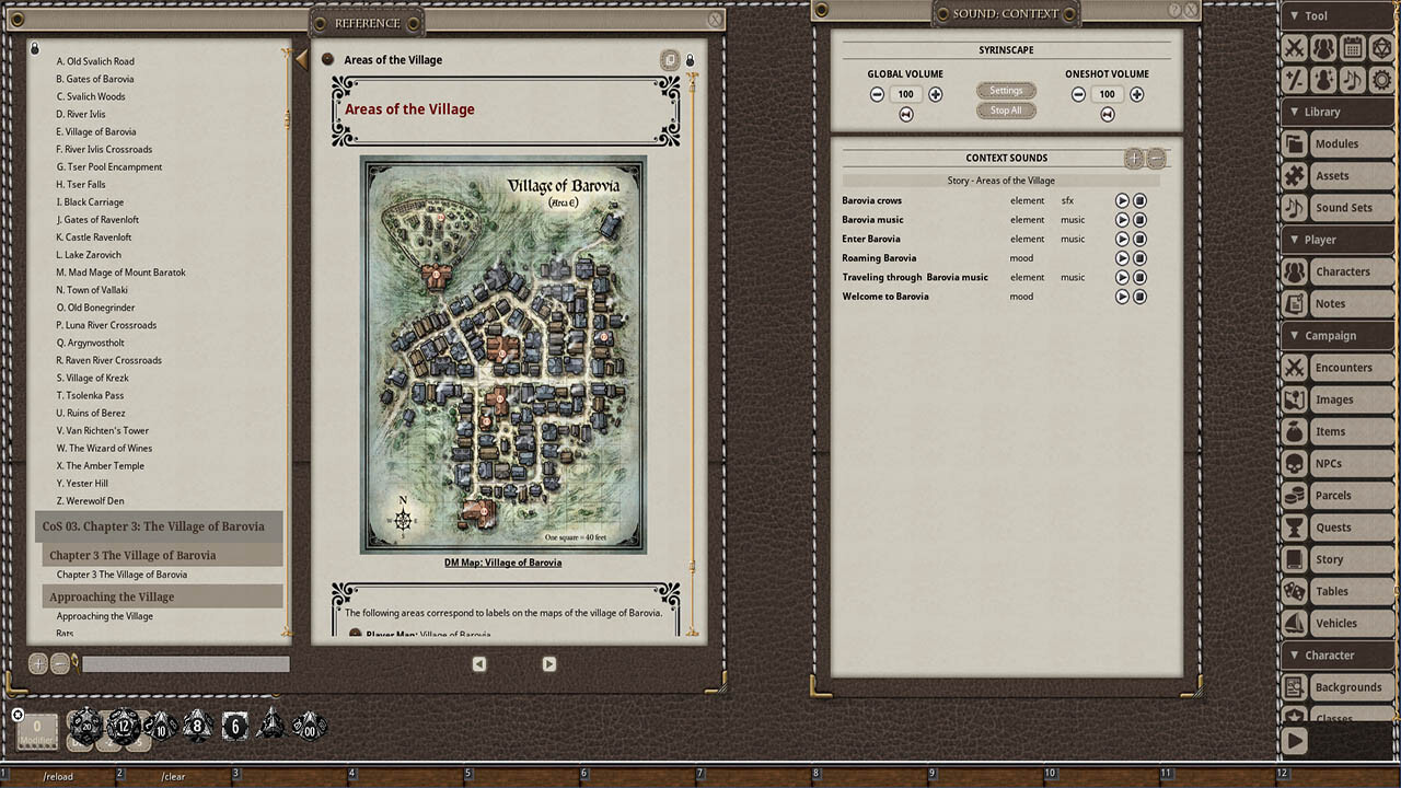 Fantasy Grounds - D&D Curse of Strahd - Syrinscape Sound Link Packのスクリーンショット 1