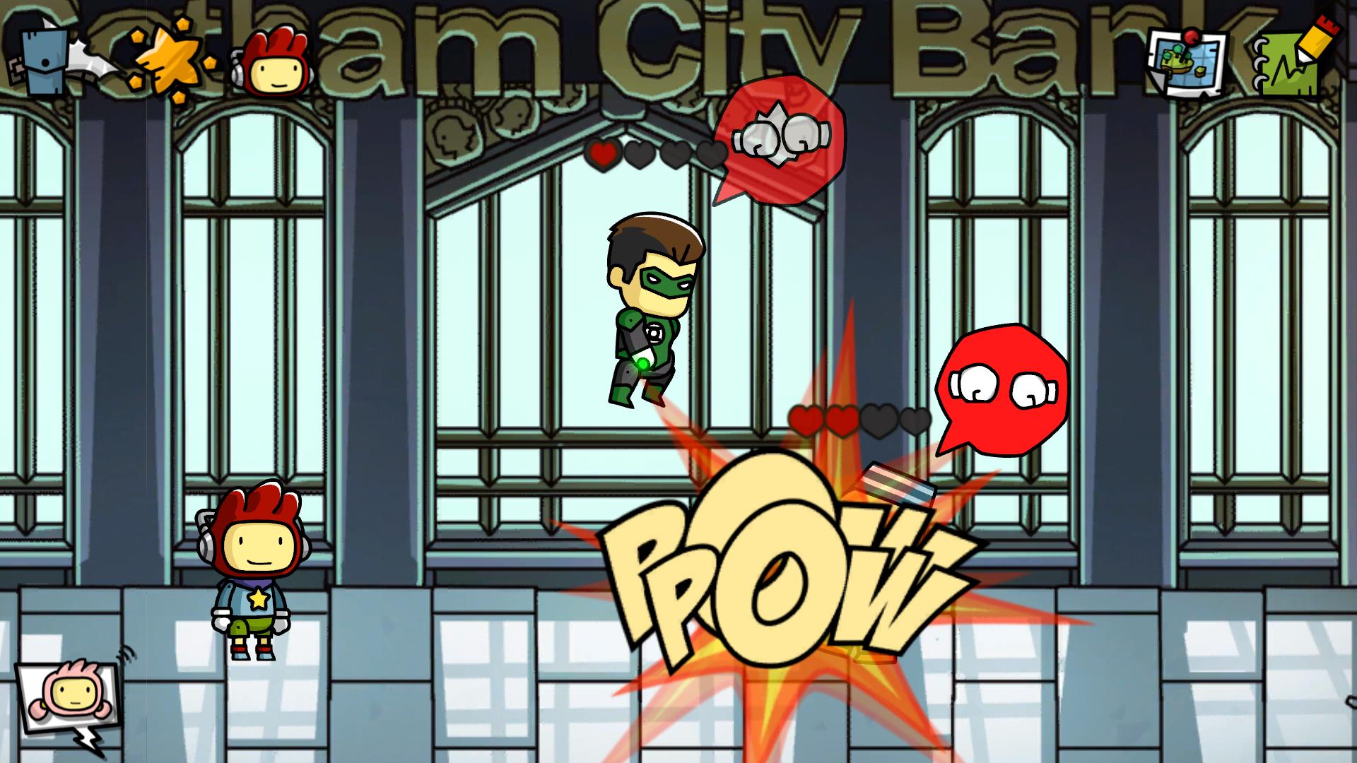 screenshot of Scribblenauts Unmasked: A DC Comics Adventure 1