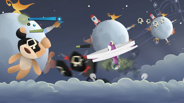 Screenshot of Little Monster gameplay showing in-action mechanics