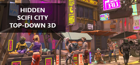 Hidden SciFi City Top-Down 3D Cover Image