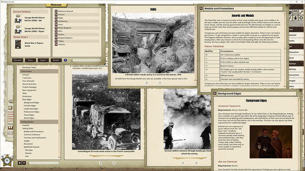 Fantasy Grounds - Weird War I Player's Guide