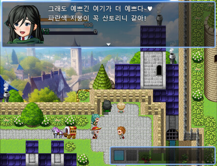 소녀는 꿈의 숲을 여행합니다..