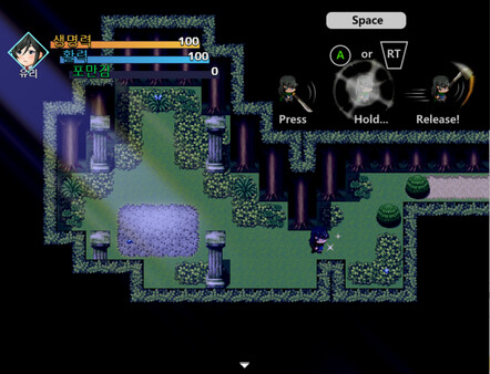 소녀는 꿈의 숲을 여행합니다..