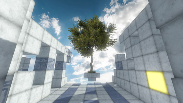 Screenshot of Qbeh-1: The Atlas Cube gameplay showing in-action mechanics