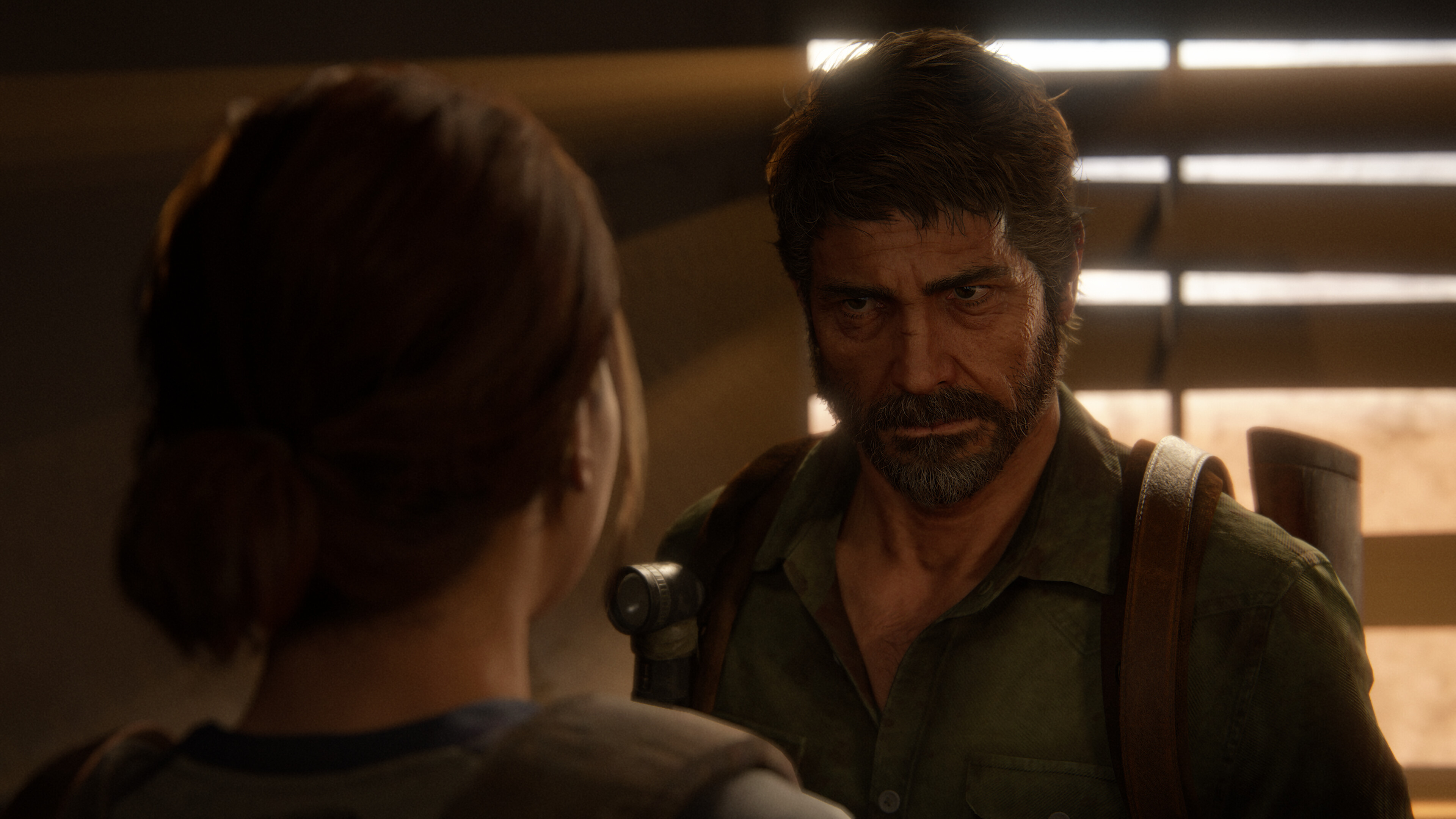 Ellie riding through snow in The Last of Us Part II Remastered