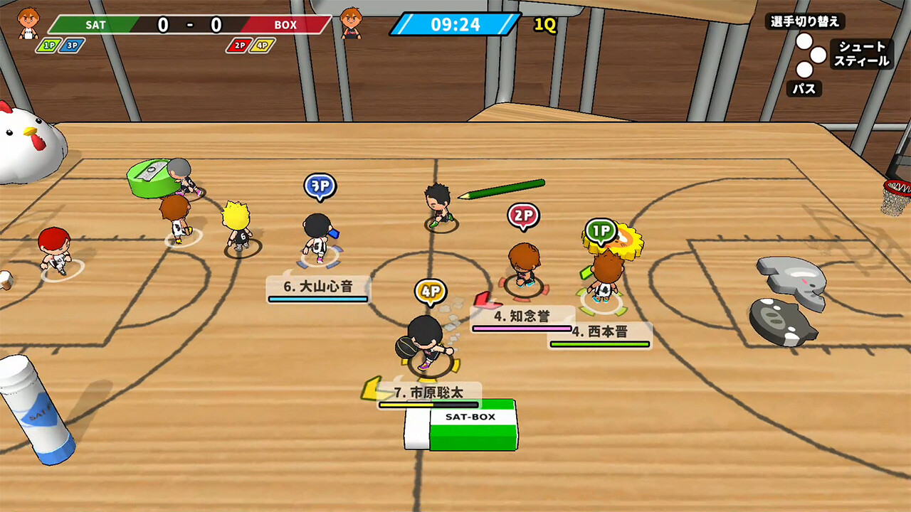 screenshot of 机でバスケ2 3