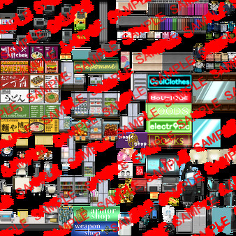 RPG Maker MV - Shopping Mall Tileset