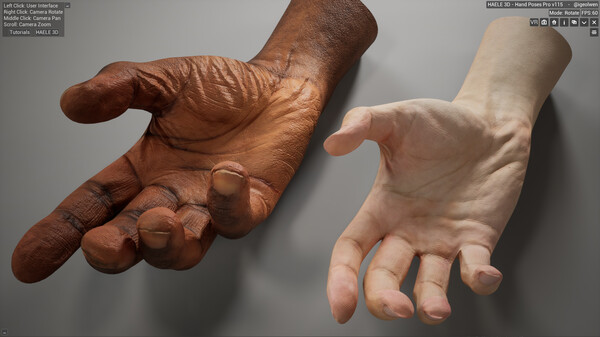 HAELE 3D - Hand Poses Pro - Drawing References.