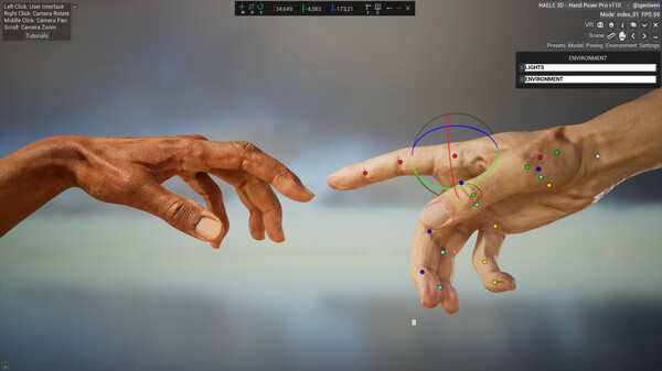 Screenshot z HAELE 3D - Hand Poses Pro - Drawing References Screenshot z HAELE 3D - Hand Poses Pro - Drawing References