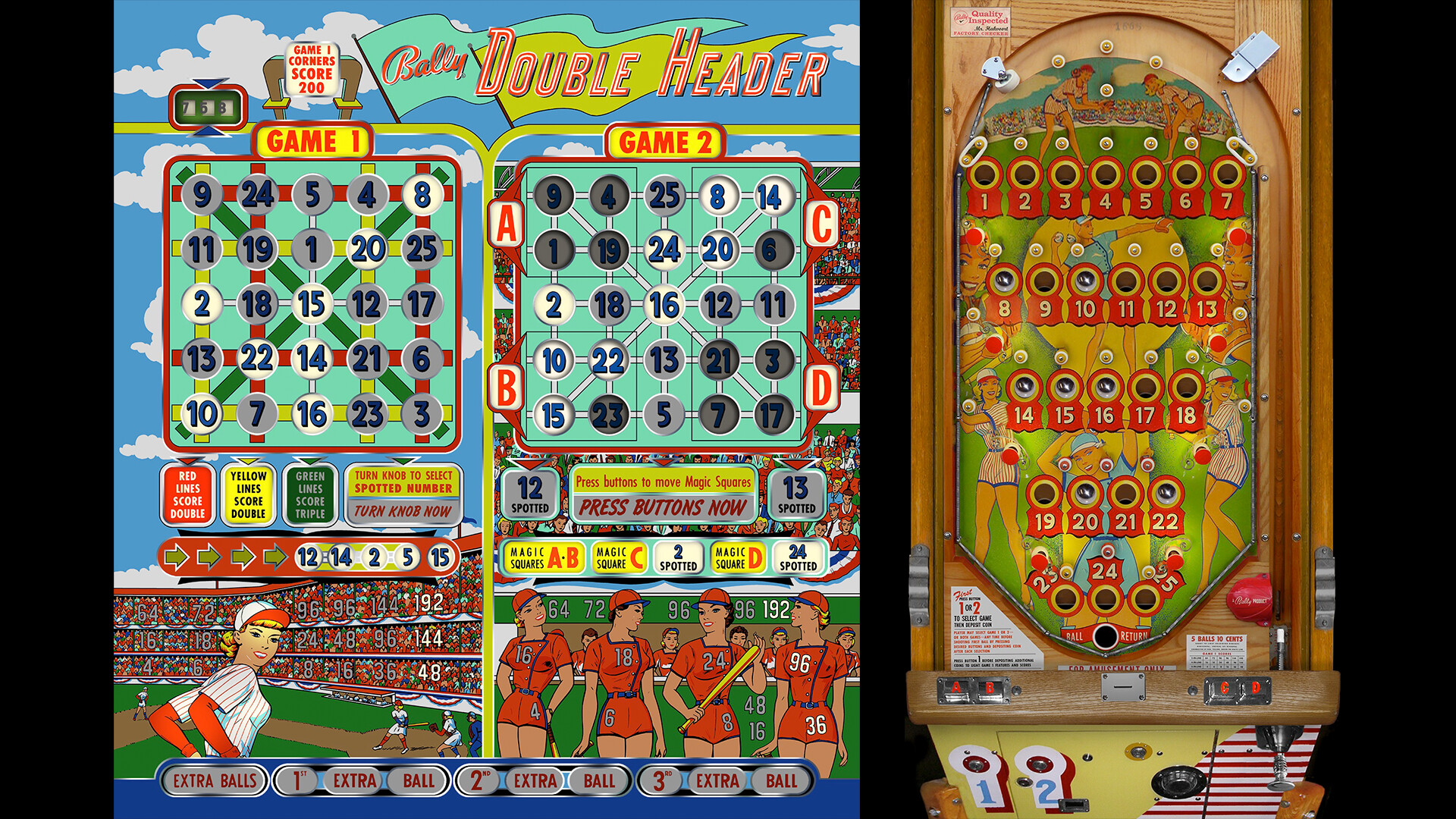 Bingo Pinball Gameroom - Bally Double Header Featured Screenshot #1