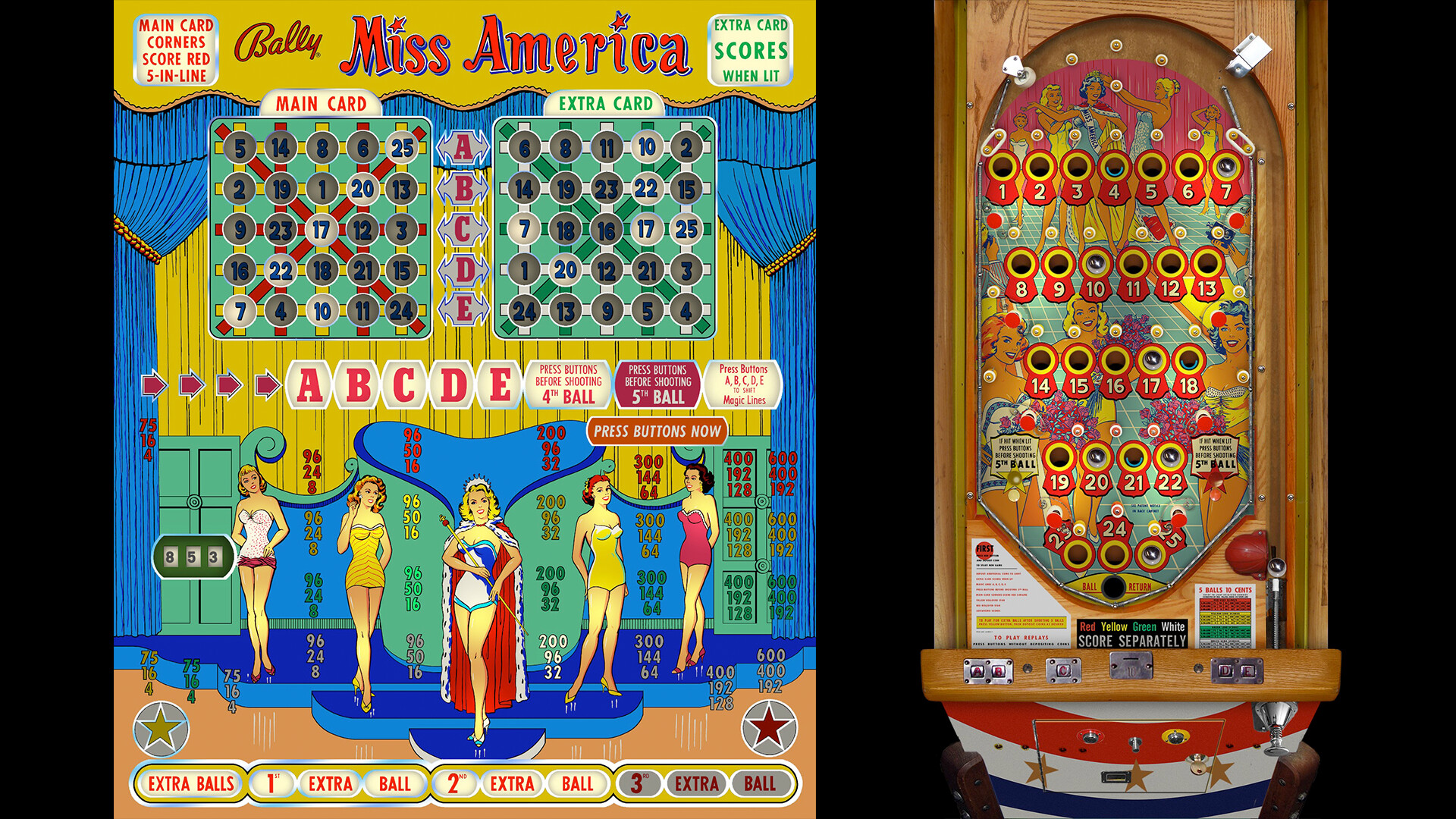 Bingo Pinball Gameroom - Bally Miss America Featured Screenshot #1