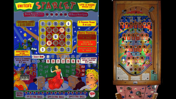 Bingo Pinball Gameroom - United Starlet