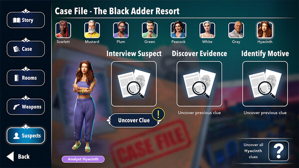 Clue/Cluedo: Black Adder Resort Crime Scene Bundle