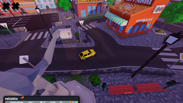 Screenshot of Courier 79 gameplay showing in-action mechanics