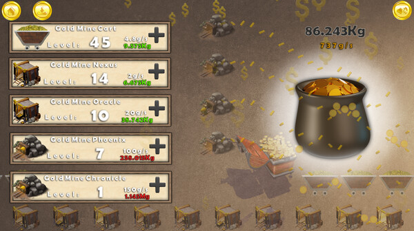 Gold Rush Clicker — gameplay screenshot 1