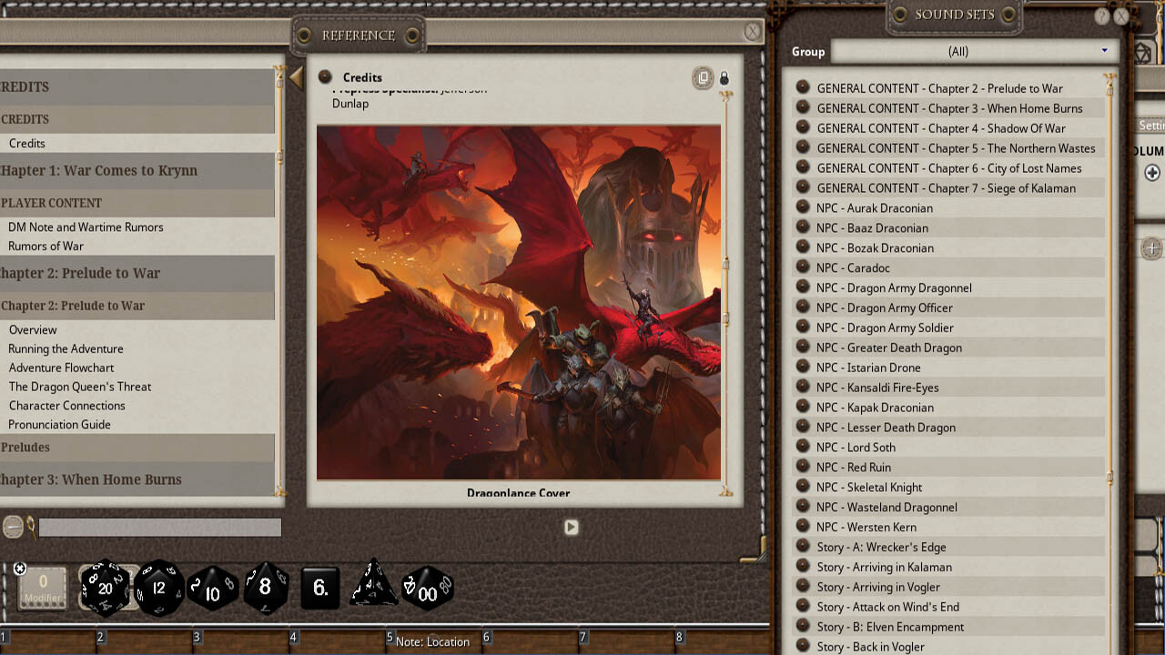 Fantasy Grounds - D&D Dragonlance Shadow of the Dragon Queen - Syrinscape Sound Link Packのスクリーンショット 1