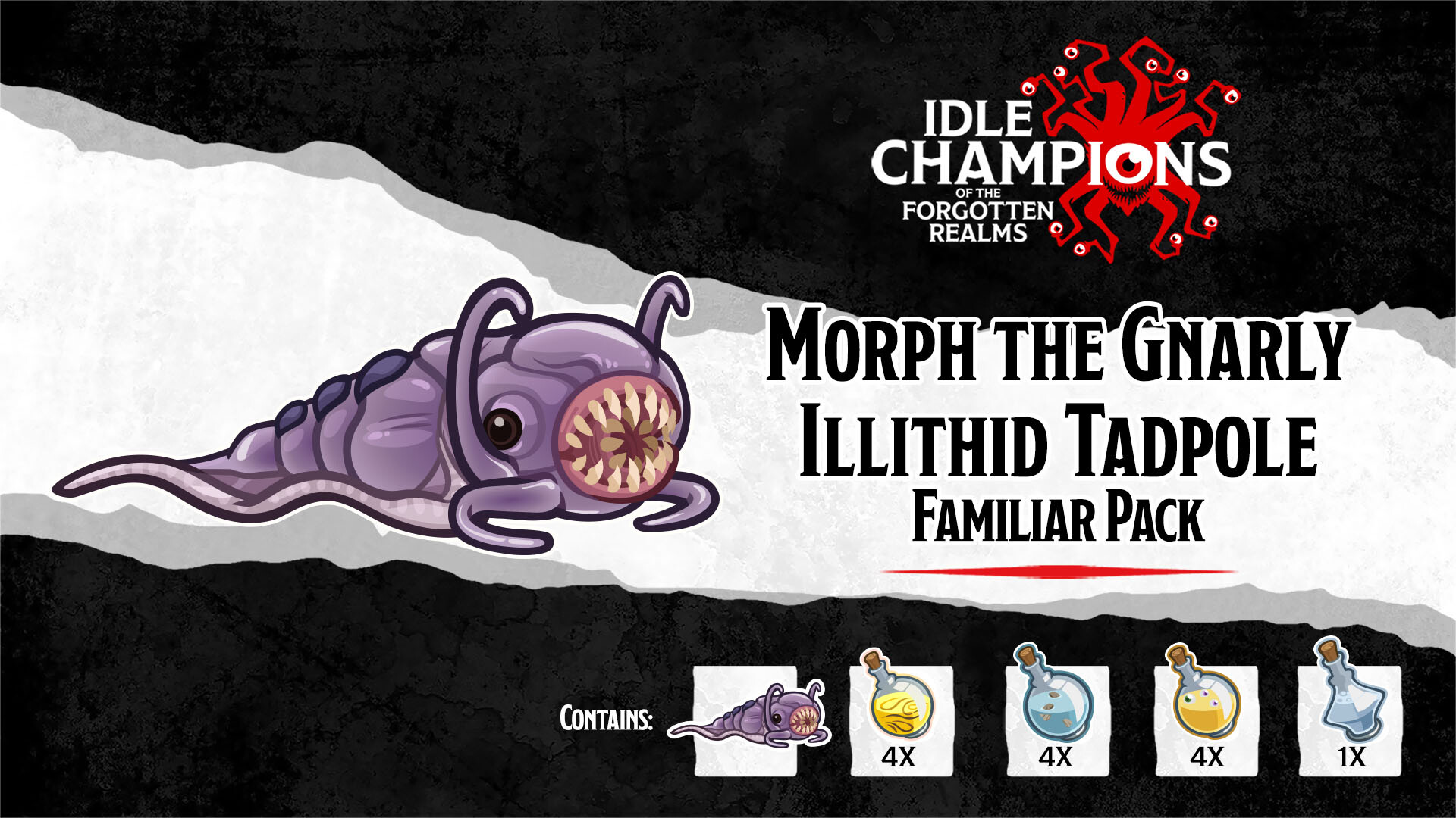 Idle Champions - Morph the Gnarly Illithid Tadpole Familiar Pack Featured Screenshot #1