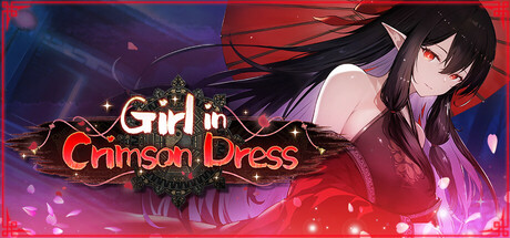 Girl in Crimson Dress - Tales of the demons in the mountain Banner