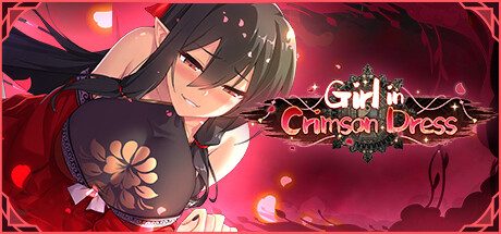 Girl in Crimson Dress - Tales of the demons in the mountain banner