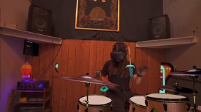 Dyami Playing Tombé Drums
