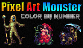 Pixel Art Monster - Color by Number screenshot thumbnail video