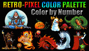 RETRO-PIXEL COLOR PALETTE: Color by Number screenshot thumbnail video