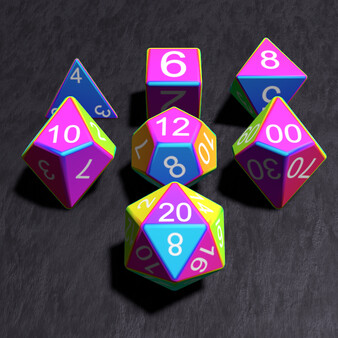 True Dice Roller - Rainbow Fresnel Chroma Dice