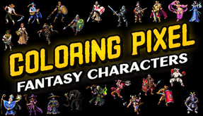 Coloring Pixel - Fantasy Characters screenshot thumbnail video