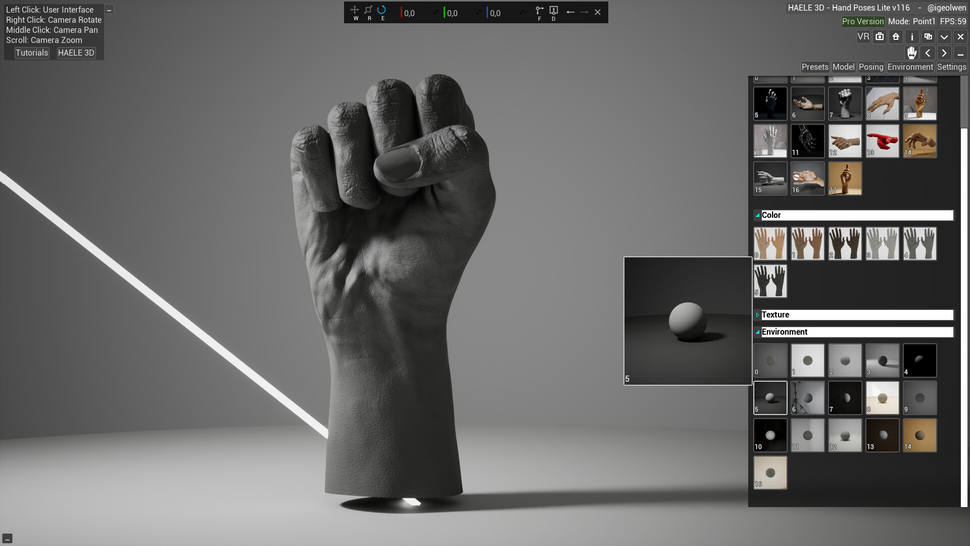 HAELE 3D - Hand Poses Lite - Drawing References screenshot 2