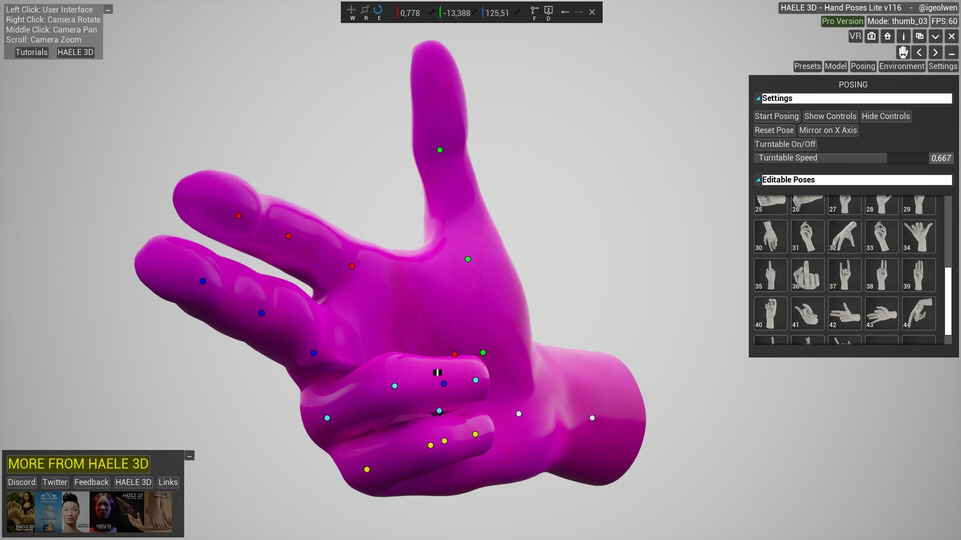 HAELE 3D - Hand Poses Lite - Drawing References screenshot 14