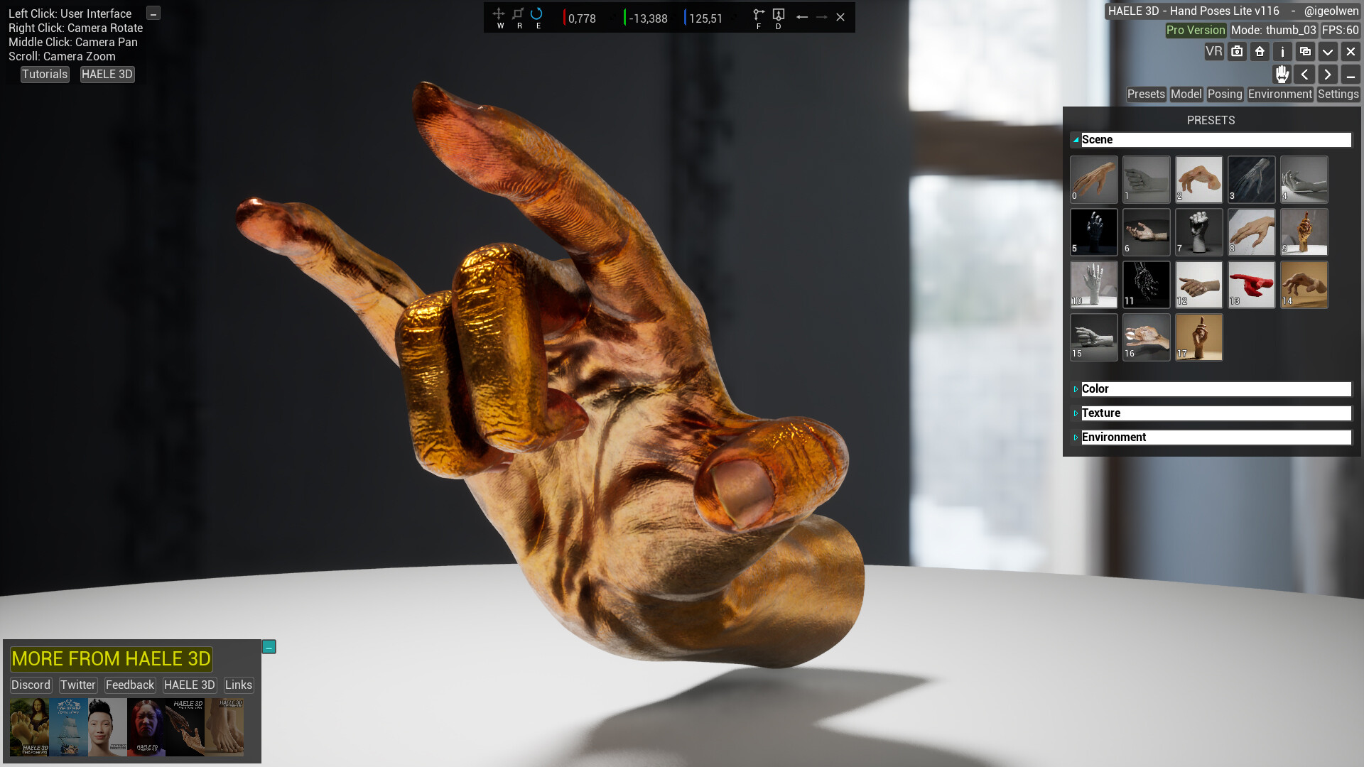 HAELE 3D - Hand Poses Lite - Drawing References screenshot 13