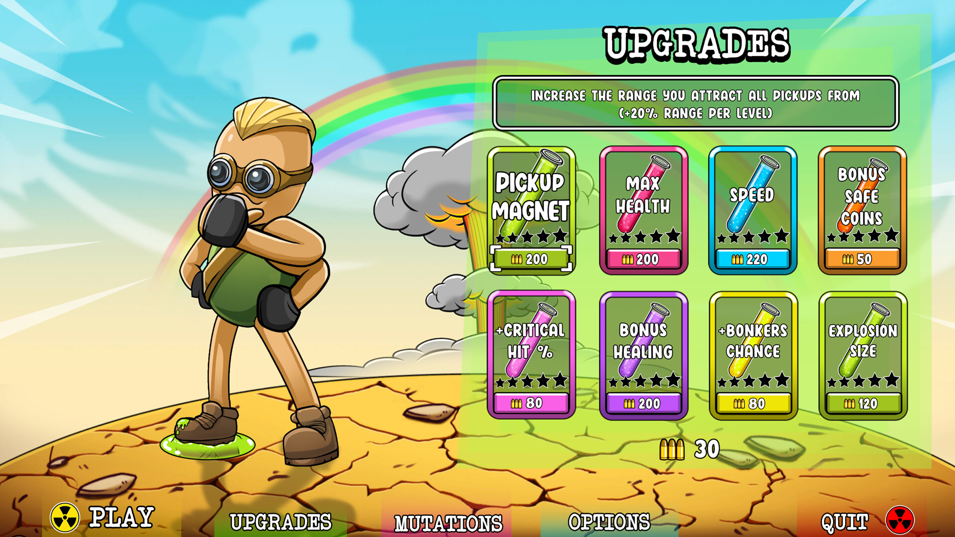 Ground Zero Hero endless mode with escalating night waves and bullet-hell projectiles