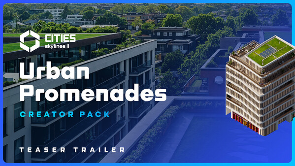 Cities: Skylines II - Creator Pack: Urban Promenades screenshot thumbnail video