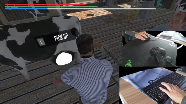 攻略 How to use keyboard and mouse to transport bucket with milk ミルクの入ったバケツをキーボード操作する方法2 マウスも調節して動かす必要があります