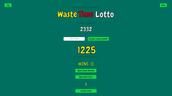 Gameplay video thumbnail for Waste Time Lotto