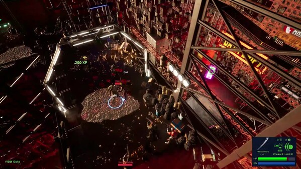 Data Drift: Cyberpunk Shooter Top Down indie action screenshot thumbnail video