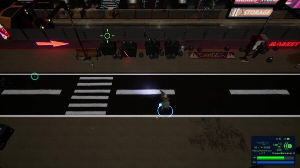 Data Drift: Cyberpunk Shooter Top Down indie action screenshot thumbnail video