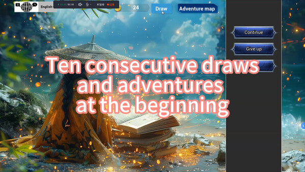 Ten consecutive draws and adventures at the begin